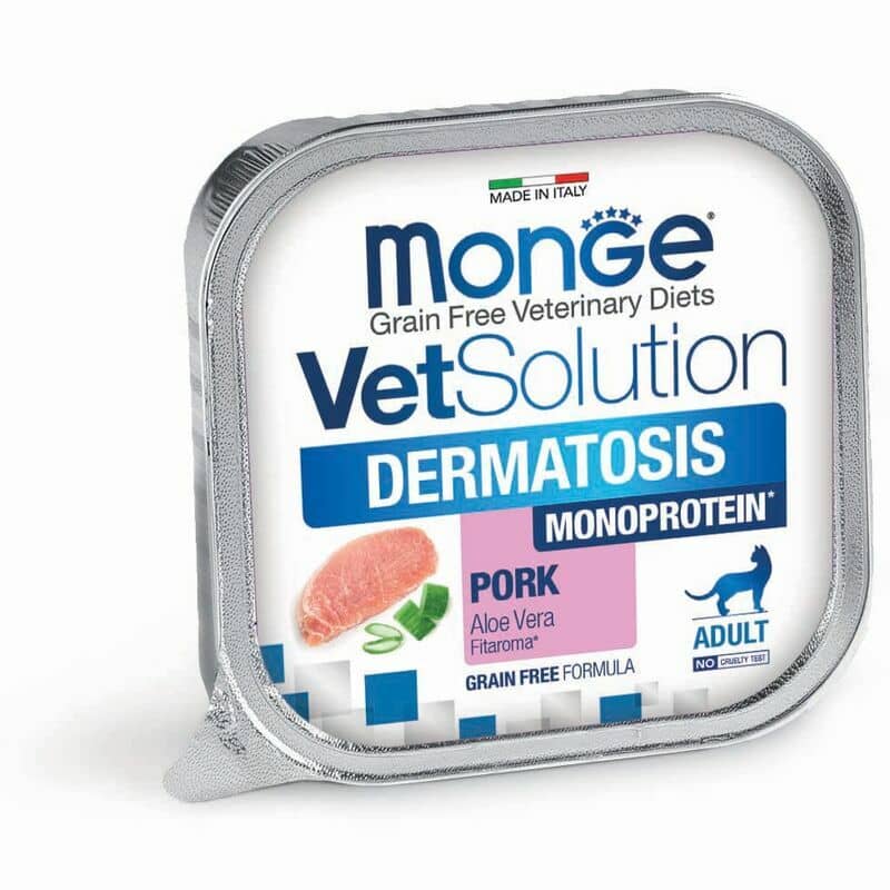 Monge VetSolution Feline Dermatosis veterinārie konservi kaķiem ādai 100 g